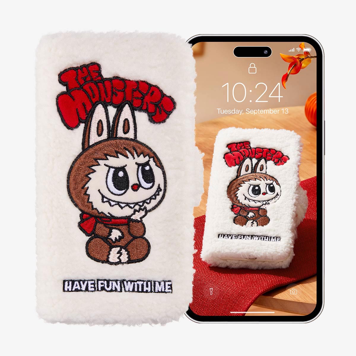 THE MONSTERS Classic Series Plush Flip Phone Case